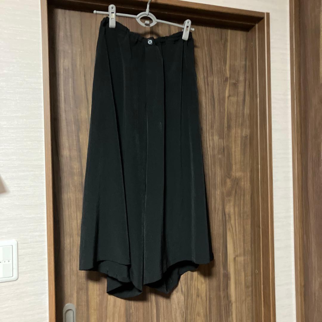 Y's　ワイズ　ウエストコードパンツスカート　袴パンツ　サルエル　変形　2　黒