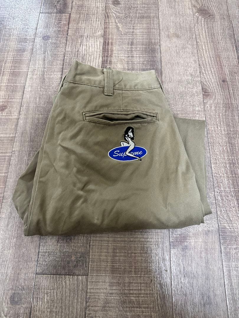 Supreme チノパン オリーブ 30 pin up