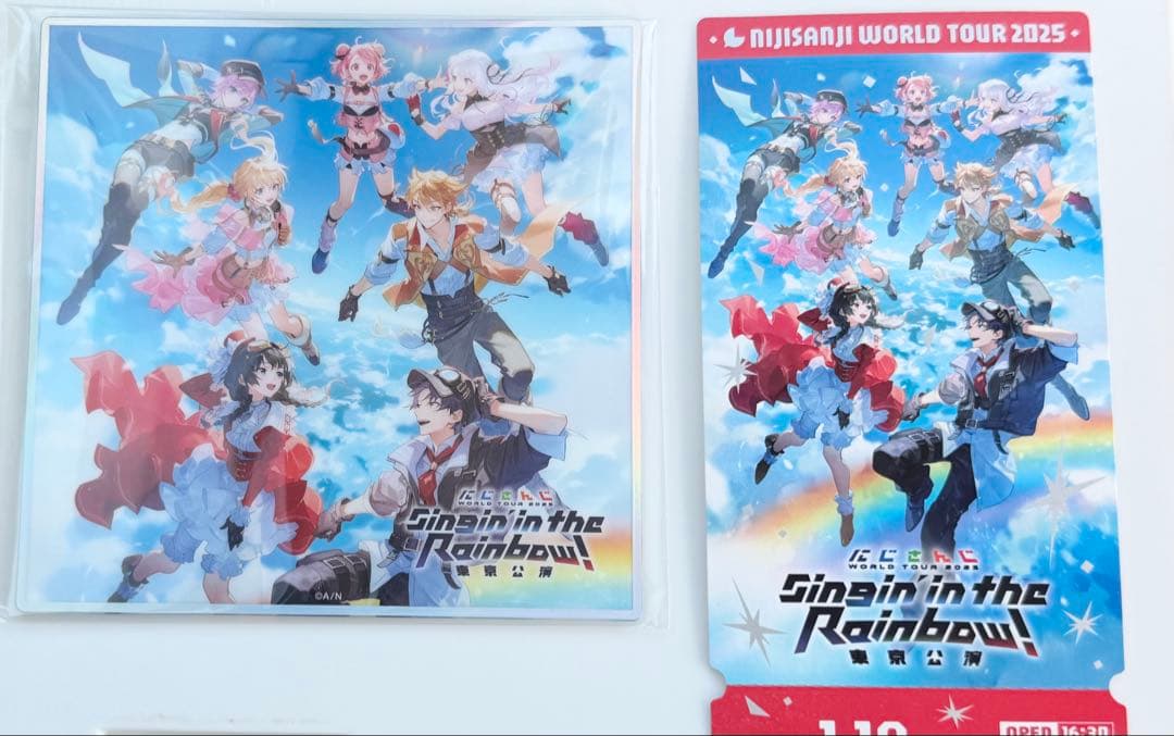 にじさんじ ツアー 東京公演 特典 メモリアルチケット アクリル色紙 セット
