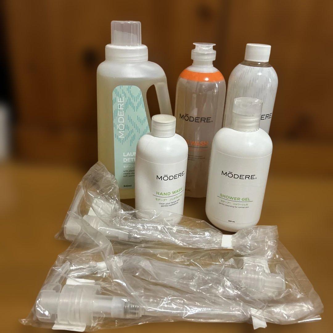 MÖDERE 洗剤5点セット➕ポンプ3本