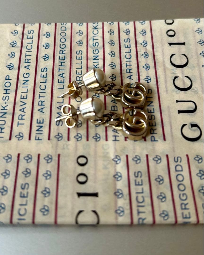 GUCCI パール ダブルG ピアス