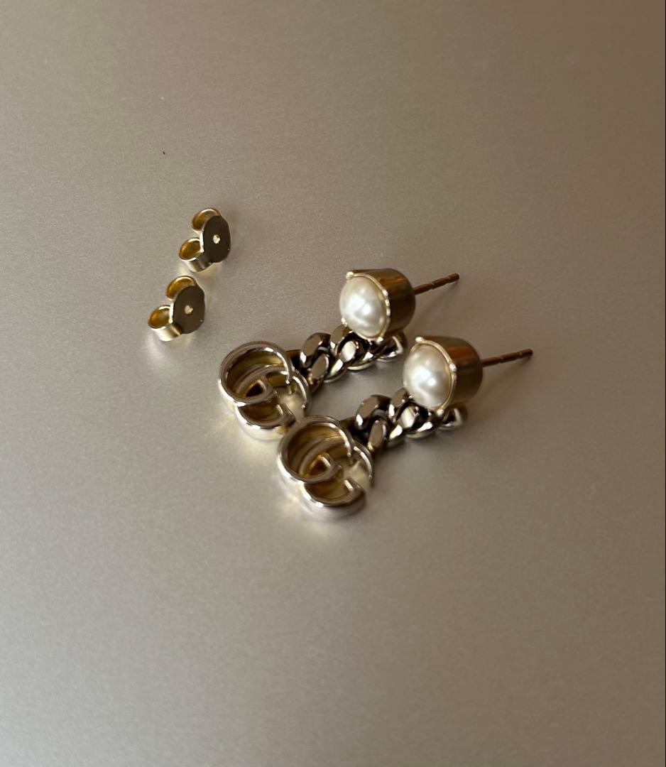 GUCCI パール ダブルG ピアス
