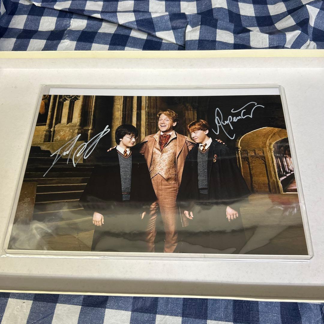 ダニエル・ラドクリフ ＆ ルパート・グリント直筆サインフォト ハリー・ポッター