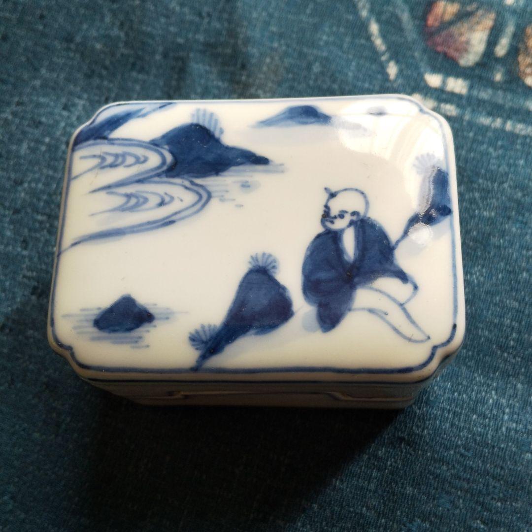 値下げしました❗️染付香合