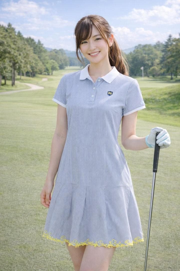 【近年モデル サイズS】パーリーゲイツ ワンピース ミニスカート プリーツ