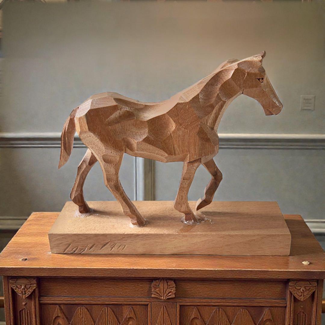 青森 津軽 南部馬 二代目笙舟 山口利信 木彫 一刀彫 郷土玩具 農民美術 午年