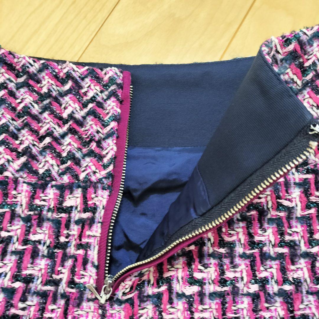 ✨ANAYI✨アナイ LINTON 定価5万 ファンシーツイード スカートピンク