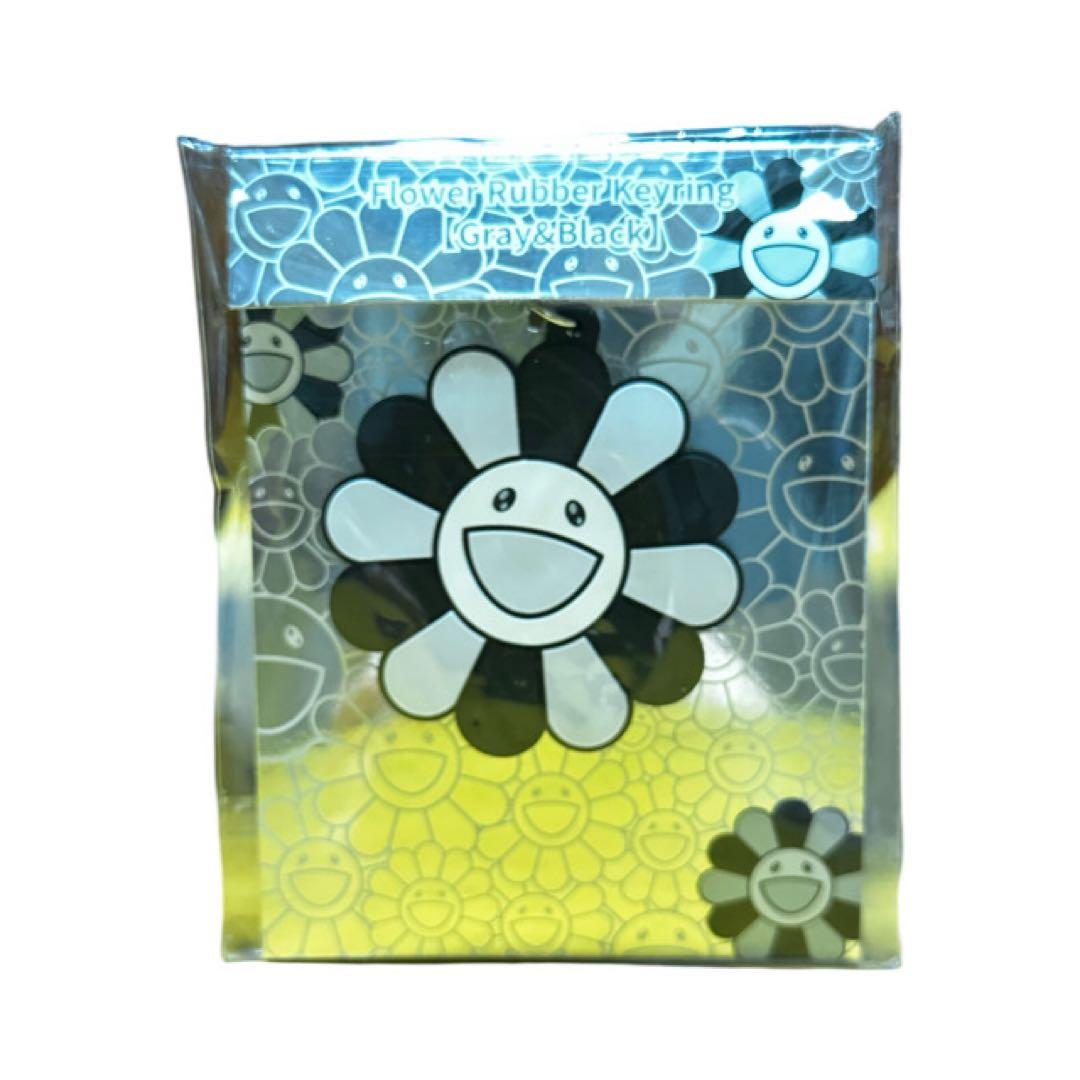 花の形ラバーキーホルダー グレー・ブラック 村上隆　もののけ　未開封