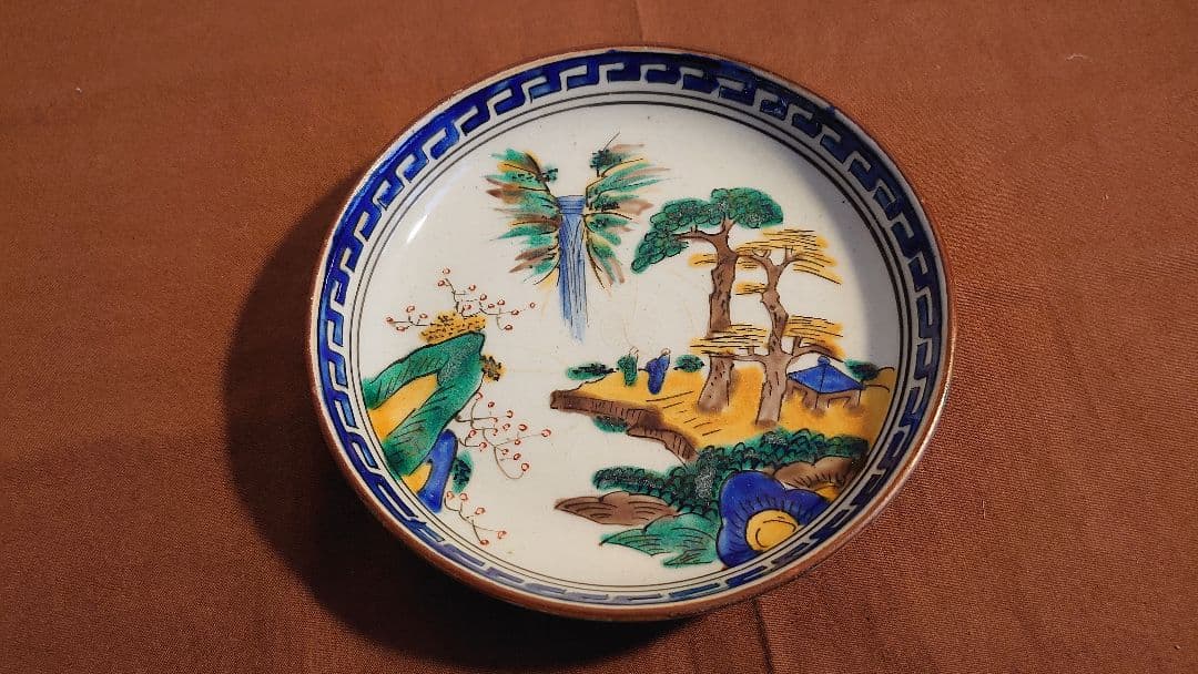 古九谷　九谷焼　吉田屋　松山窯　青九谷　青手　豆皿　１客