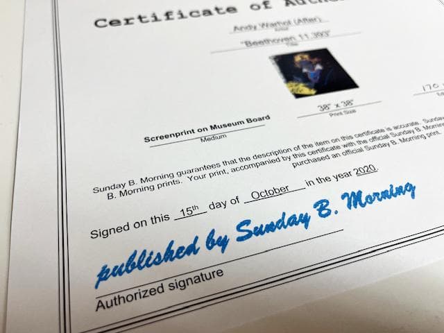 額装済/Sunday B Morning Beethoven II/ウォーホル