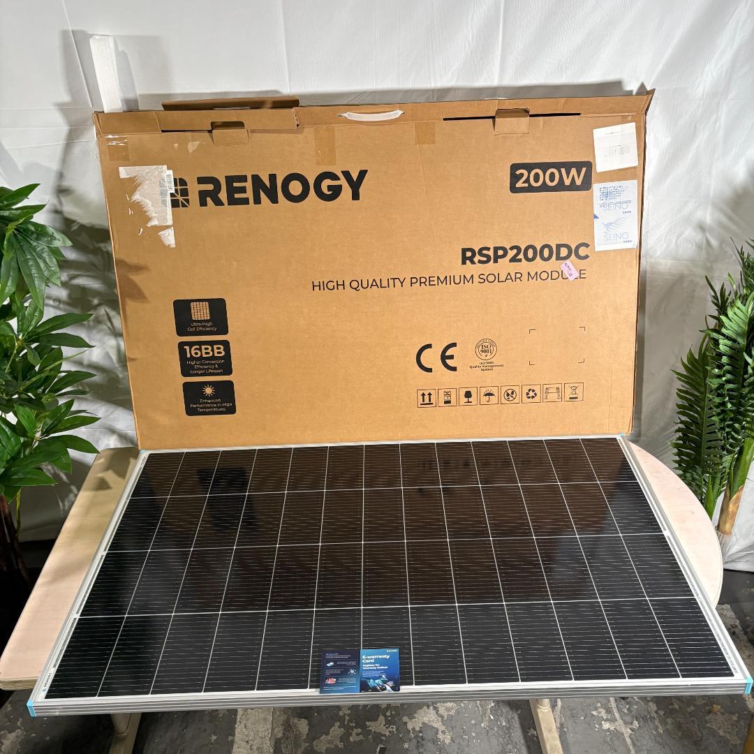 Renogy 200W 24V ソーラーパネル N型電池25%高効率 16BB