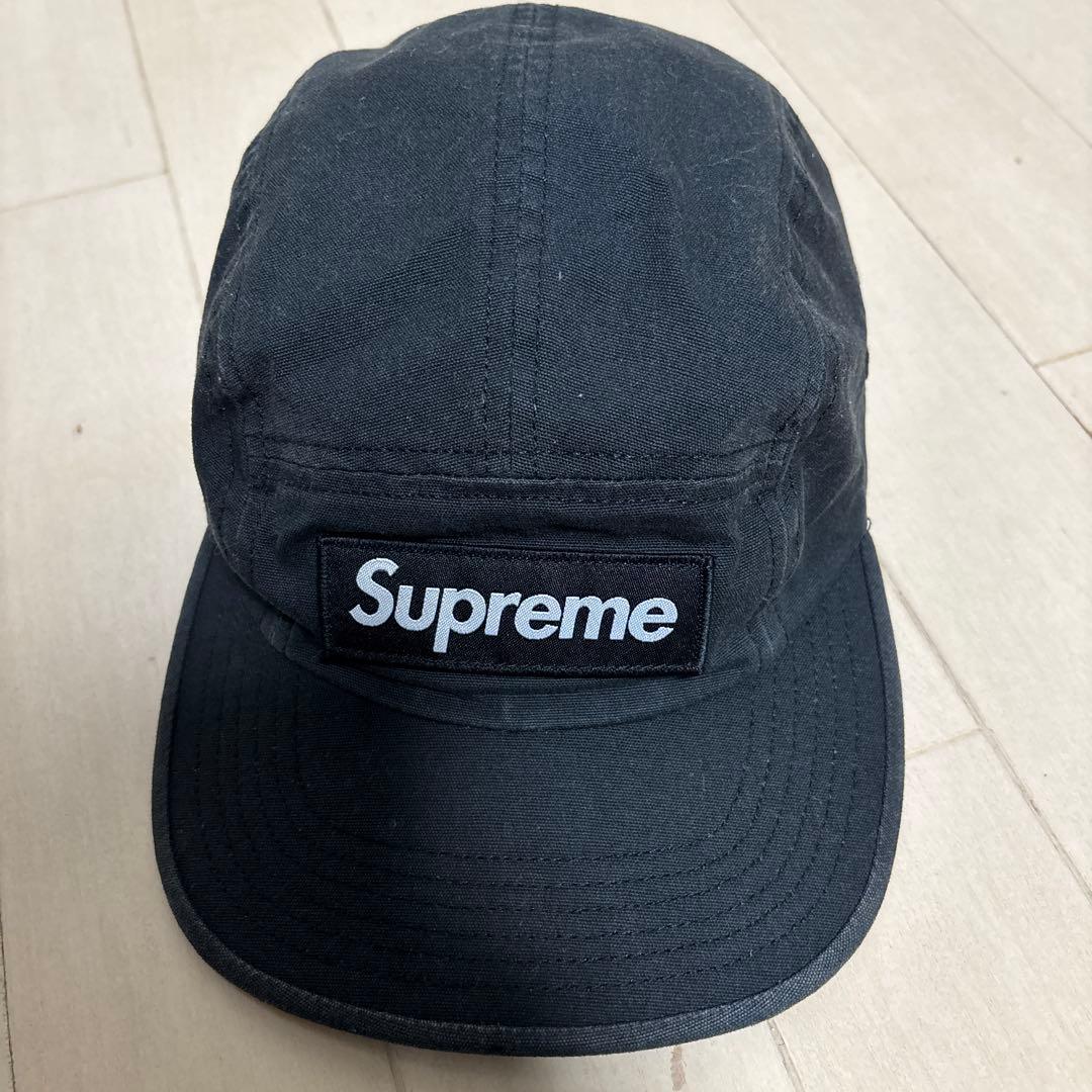 m　Supreme ブラック キャップ