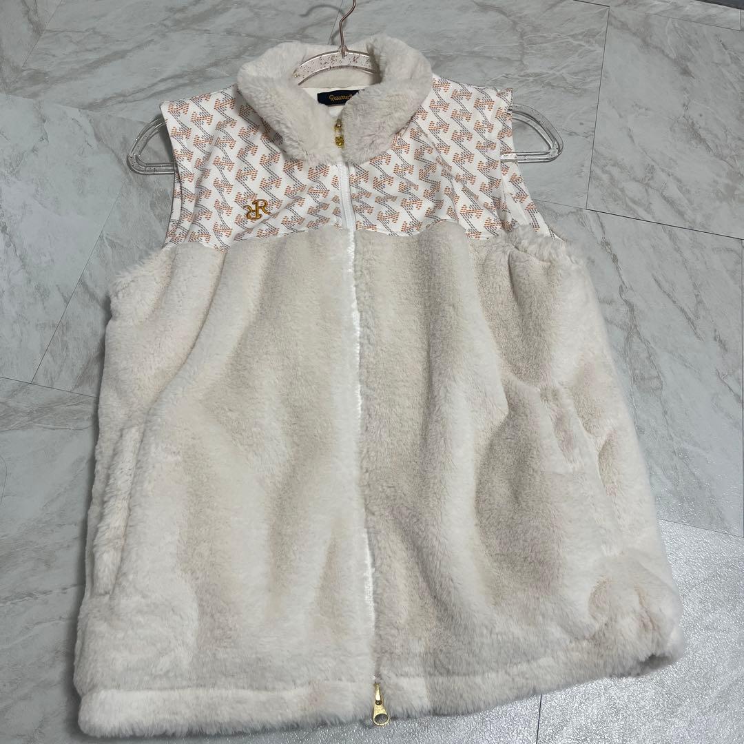 専用　レザレクション　ホワイトファーベスト レディース ゴルフ