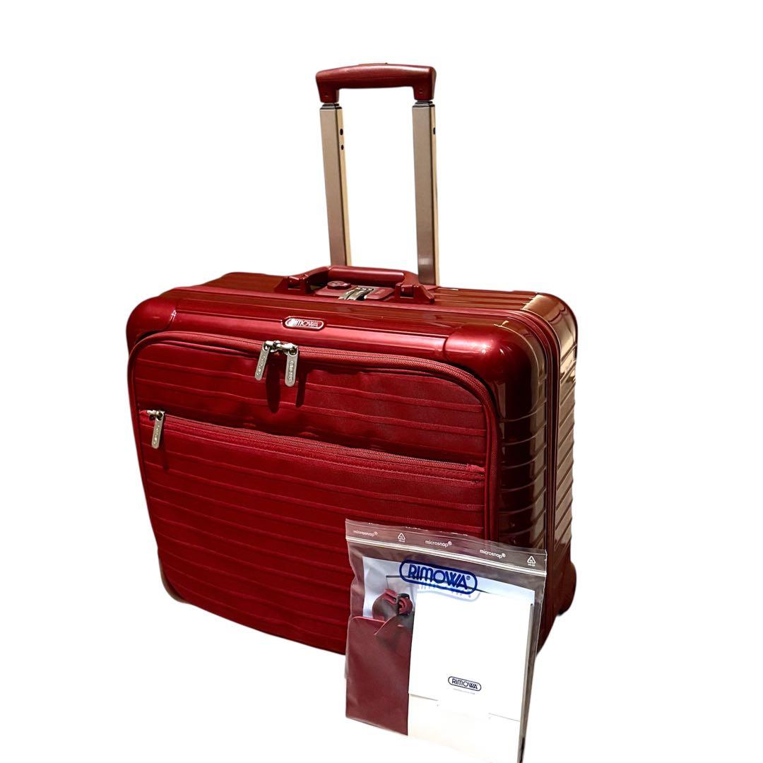 美品 リモワ サルサデラックス ハイブリッド 32Ｌ オリエンタルレッド　2輪