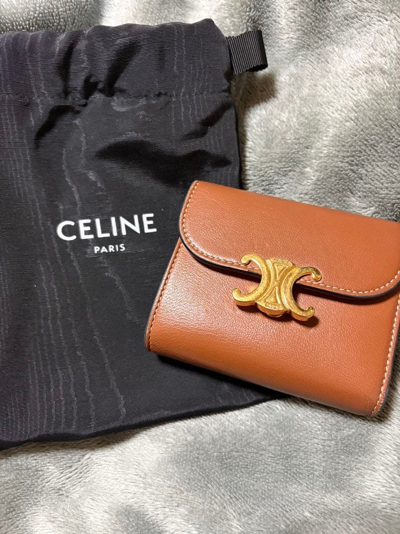 CELINE ブラウン 二つ折り財布