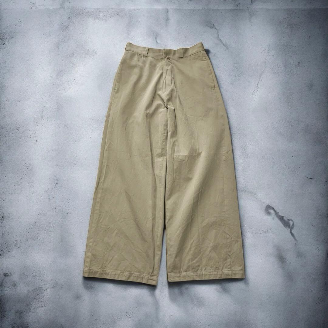 【人気】YAECA ヤエカ チノワイドパンツ カーキ 68603