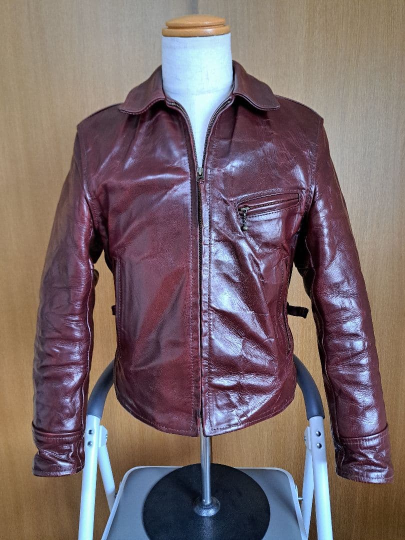 エアロレザーハーフベルトsize３４ホースハイドコードバングッドコンディション