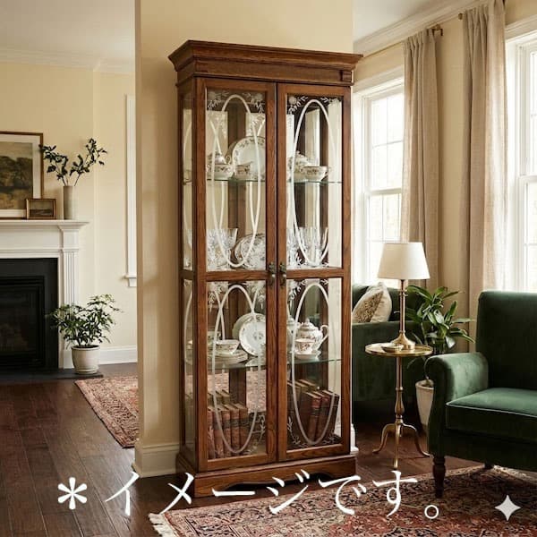 関西限定　送料別　アメリカ製　飾り棚　キュリオケース　ショーケース