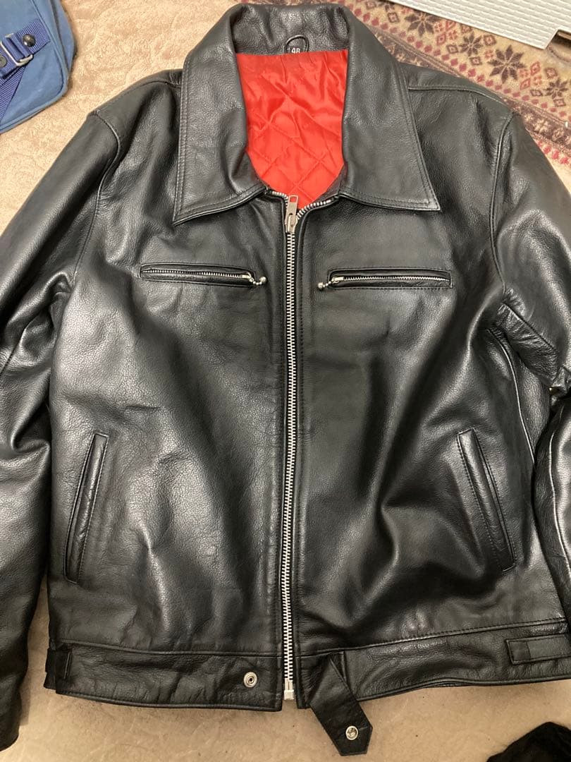 値下げ！FREEDOM シングルライダースジャケット 48 黒 フリーダム