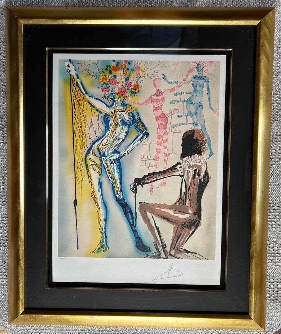 サルバドール・ダリ　リトグラフ「ファッション　デザイナー」ダリ直筆サイン