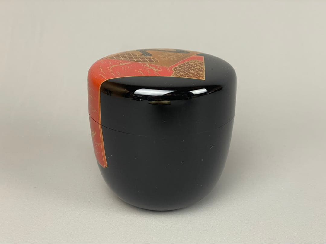 村田宗覚作 誰袖蒔絵 大棗 茶道具 共箱共布付 漆芸 茶器 塗師 利休棗 蜻蛉