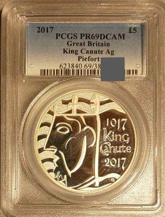 超貴重！イングランド クヌート1世 戴冠1000年記念銀貨 PCGS鑑定済み