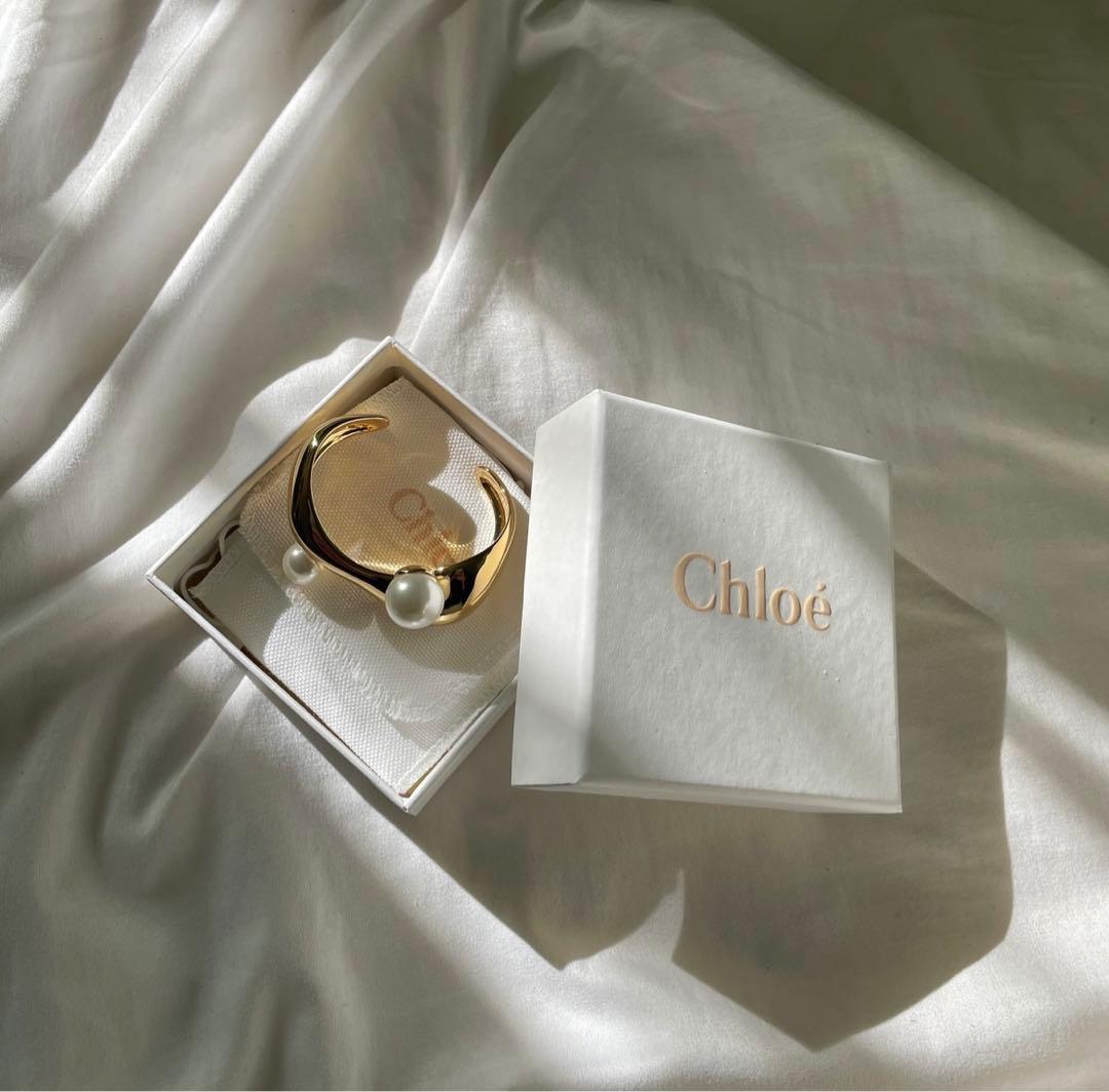 【Chloe】バングル　ゴールド　パール