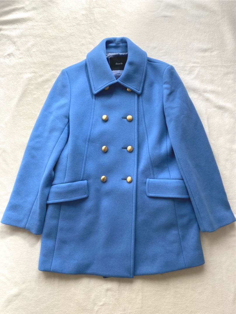 M inervaallureville 金ボタン　ダブルメルトンコート　2