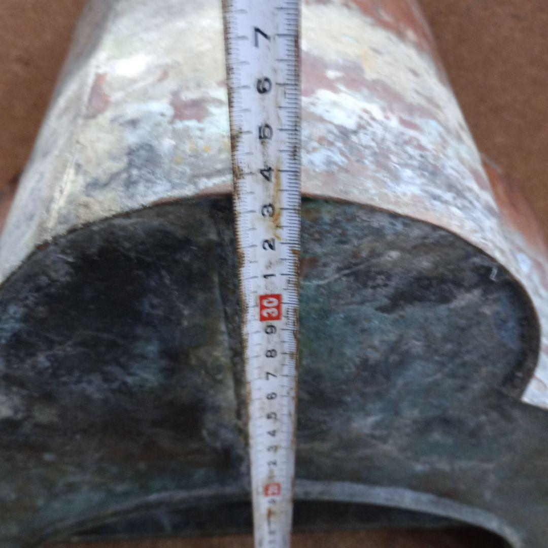 4483）燗銅壺（かんどうこ）丸型火鉢用　大型　現状漏れあり