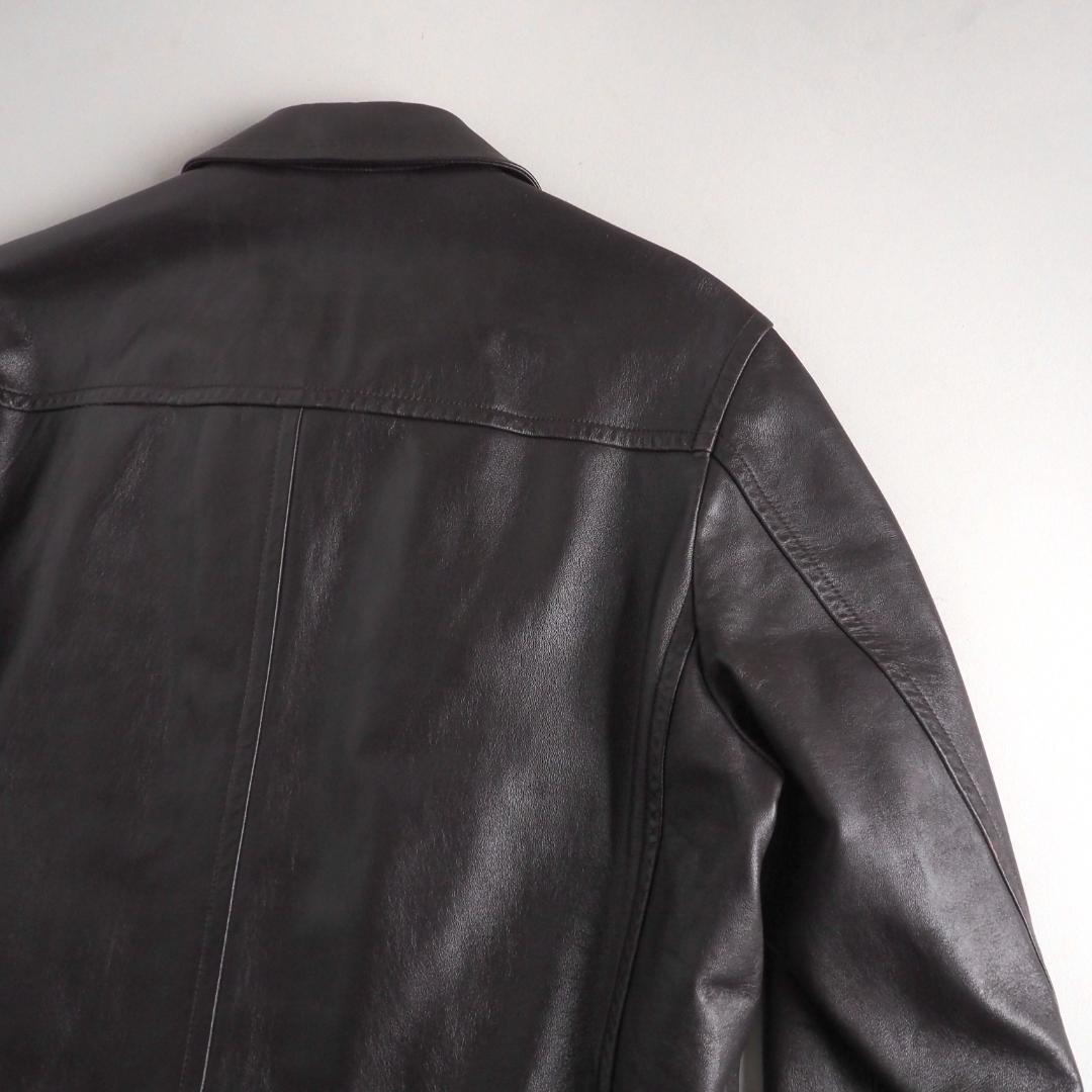 ラルフローレン　羊皮　レザージャケット　ダークブラウン　美品