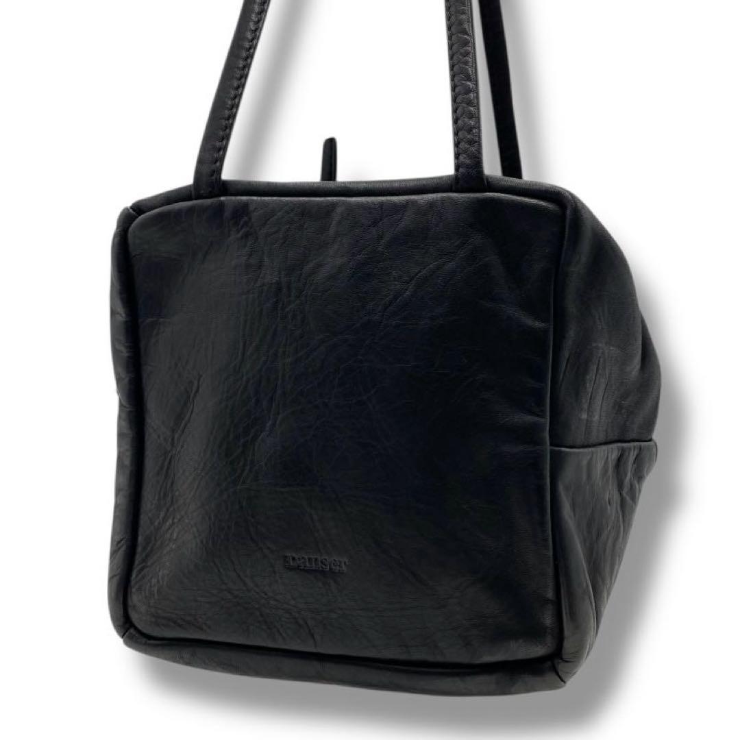 美品 Danser ダンサー カレバッグ バッグ レザー S キューブ ブラック