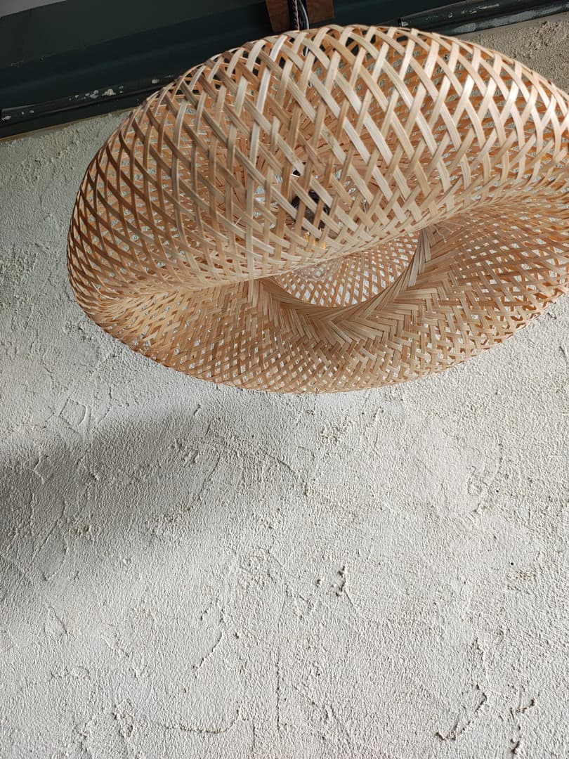 ラタン　籐　オーバル型シーリングライト　１　M0197