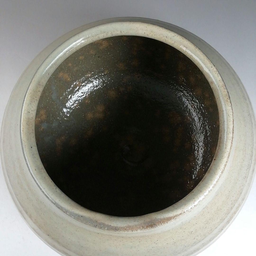 Ｗ１１７　水指　『粉引水指』『奥村考山 造』　共箱　茶道具