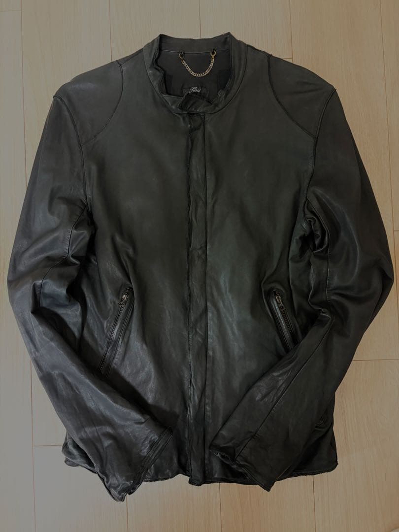 Sisii ブラック レザー シングルライダース