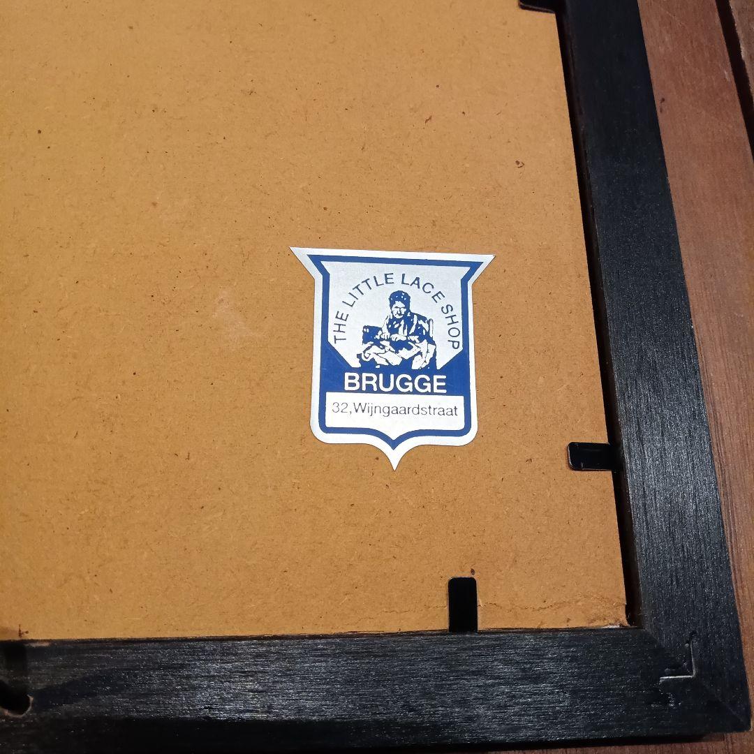 ベルギー ブルージュ アンティーク レース 額装