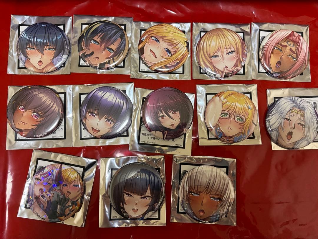 対魔忍RPGX デレ顔　ヒロイン　缶バッジ　12種+シークレット　全種　コンプ