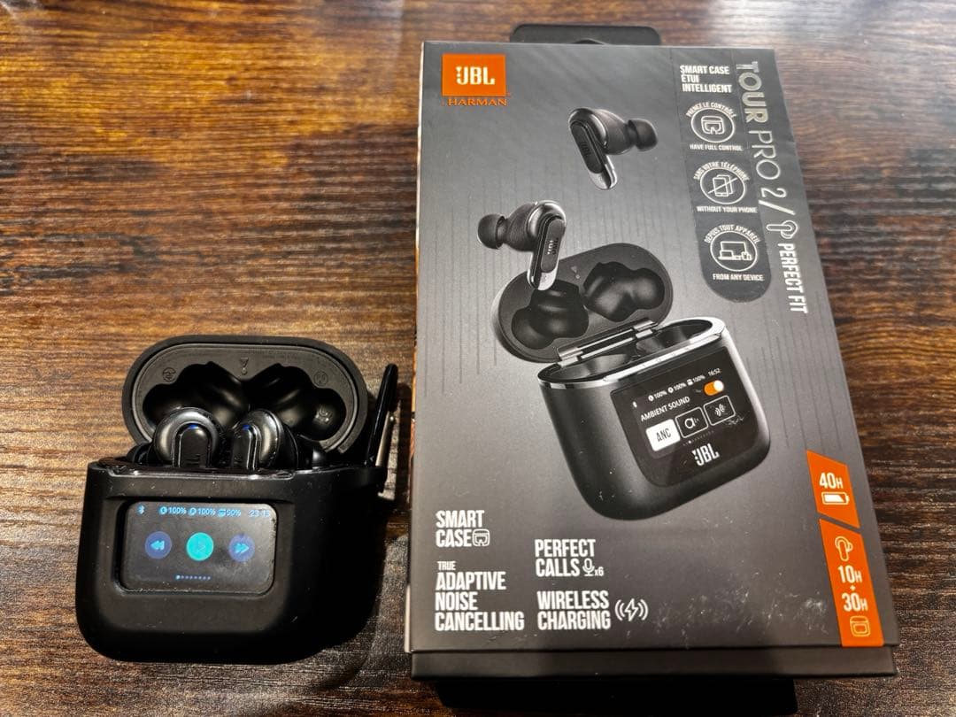 【カバー、画面シール付き】JBL Tour Pro 2 ワイヤレスヘッドフォン