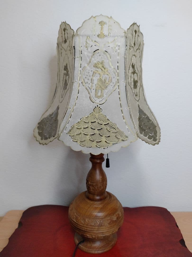 キャメルランプ 卓上ランプ テーブルランプ ラクダ皮 ヴィンテージ