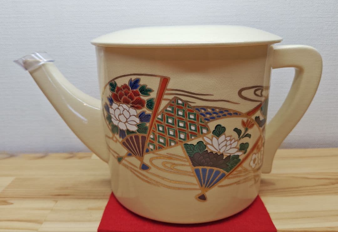送料込【逢絢亭・新品】茶道具 水屋道具 片口水注 京焼 扇面流水 紙箱入り