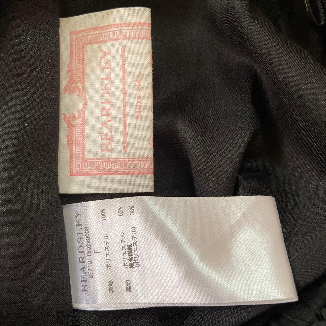 ビアズリー　BEARDSLEY シワシフォンギャザーパンツ　黒　サイズF