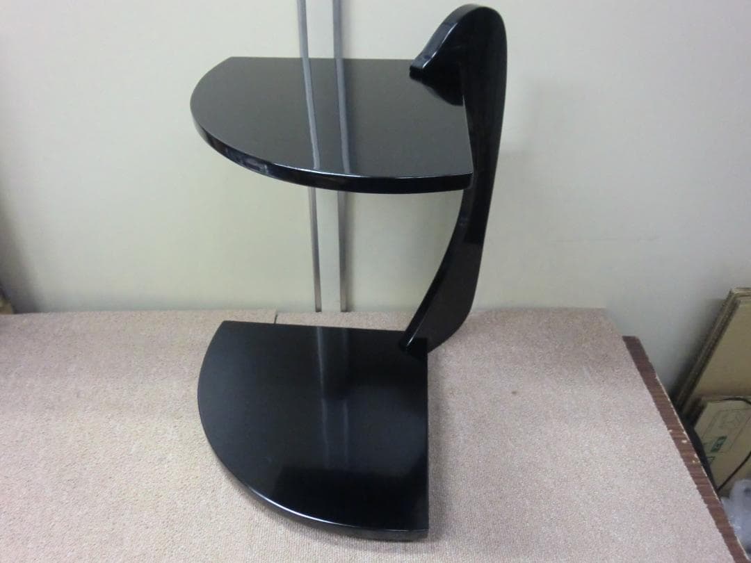 【中古品】茶道具 末廣棚　千家 裏千家 棚物 檜扇 漆器 塗り物