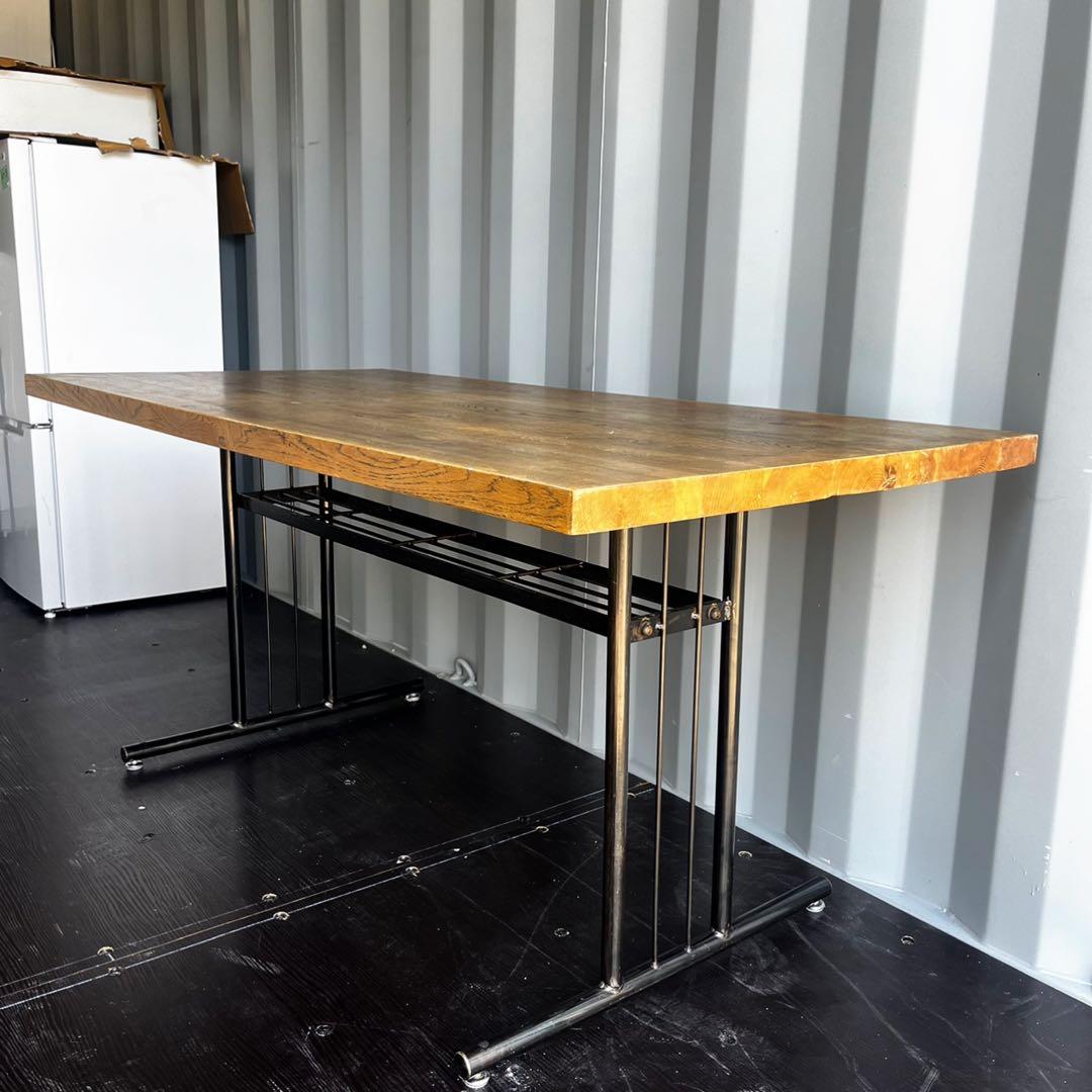 取付無料！クラッシュゲート グリッド2 おしゃれアンティークダイニングテーブル