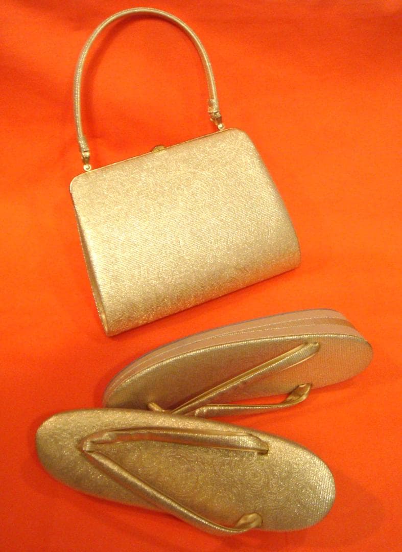 【未使用品】　草履　バッグのセット ゴールド フォーマル　婚礼用　着物　小物