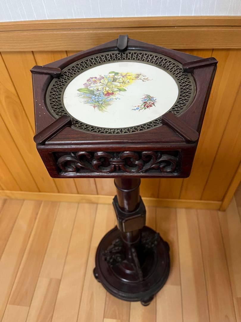 花台　灰皿　紫檀　骨董品