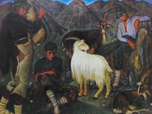 R.BONNET（R.ボンネット）、イタリアの羊飼、希少な額装用画集画