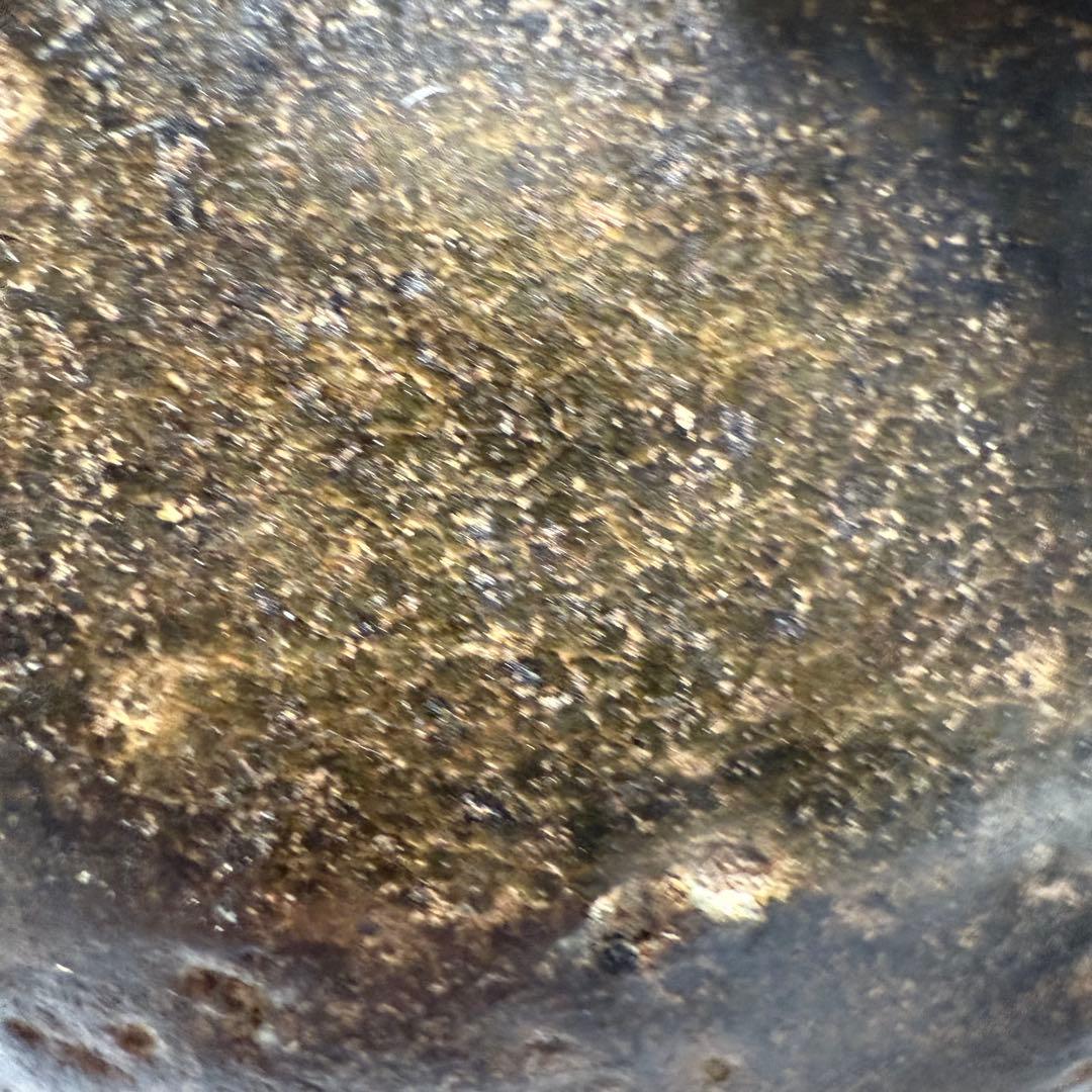 古唐津　黒唐津　小服茶碗　古美術　飴釉薬　蒐集家旧蔵　茶道具　金継ぎ　飴釉